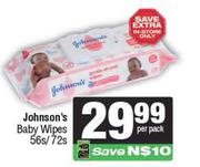 Johnson's Baby Wipes-56s/72s Per Pack