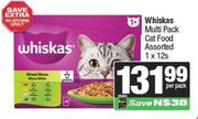 Whiskas Multi Pack Cat Food Assorted-1 x 12s Per Pack