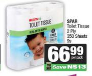Spar Toilet Tissue 2 Ply 350 Sheets-9s Per Pack