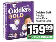 Cuddlers Gold Nppies Value Pack Assorted Sizes-Per Pack