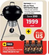 Terrace Leisure 56cm Titan 320 Kettle Braai