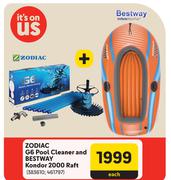 Zodiac G6 Pool Cleaner & Bestway Kondor 2000 Raft