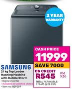 Samsung 21Kg Top Loader Washing Machine With Bubble Storm