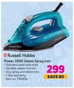 Russell Hobbs Power 2000 Steam Spray Iron