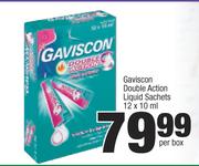 Gaviscon Double Action Liquid Sachets-12 x 10ml Per Box