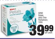 Spar Petals Ultra Thin Pantyliners-100s Per Pack
