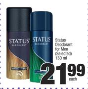 Status Deodorant For Men(Selected)-130ml Each