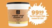 You First Or Organic Virgin Coconut Oil-1Ltr Each