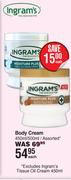 Ingram's Body Cream Assorted-450ml/500ml Each