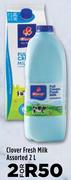 Clover Fresh Milk Assorted 2 L- For 2