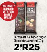 Carbsmart No Added Sugar Chocolates Assorted 30 g- For 2
