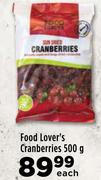 Food Lover's Cranberries- 500 g