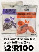 Food Lover's Mixed Dried Fruit Or Unpitted Prunes 500 g- For Any 2