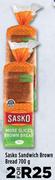 Sasko Sandwich Brown Bread 700 g- For 2