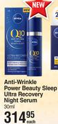 Nivea Anti Wrinkle Power Beauty Sleep Ultra Recovery Night Serum-30ml Each