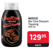 Nestle Bar One Dessert Topping-500ml Each