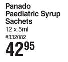 Panado Paediatric Syrup Sachets 12 x 5ml