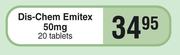 Dis-Chem Emitex 50mg 20 Tablets