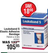 Leuko Band S Elastic Adhesive Bandage 75mm x 4.5m
