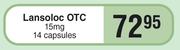 Lansoloc OTC 15mg 14 Capsules