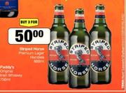 Striped Horse Premium Lager Handies-For 3 x 600ml