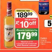 Paddy's Original Irish Whisky-750ml