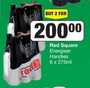 Red Square Energiser Handies-For 2 x 6 x 275ml