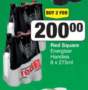 Red Square Energiser Handies 6 x 275ml-For 2