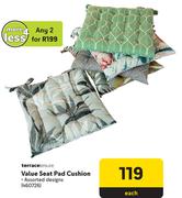 Terrace Leisure Value Seat Pad Cushion-Each
