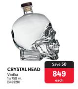 Crystal Head Vodka-750ml Each