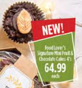 Food Lover's Signature Mini Fruit & Chocolate Cake-4's Each