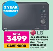 LG 42L Electronic Grill Microwave Oven Black MH8265DIS