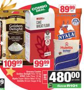 Golden Delight Rice 10Kg, Spar Cake Flour 10Kg, Nyala Maize Meal 10Kg, Huletts Br Sugar 8Kg-For All