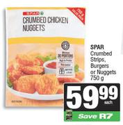 Spar Crumbed Strips, Burgers Or Nuggets-750gm Each