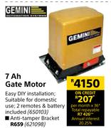 Gemini 7 Ah Gate Motor Anti Tamper Bracket