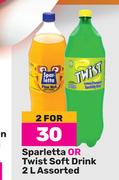 Sparletta Or Twist Soft Drink Assorted-For 2 x 2ltr