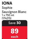 Iona Sophie Sauvignon Blanc-750ml Each