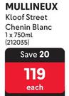 Mullineux Kloof Street Chenin Blanc-750ml Each