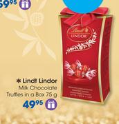 Lindt Lindor Milk Chocolate Truffles in a Box-75gm
