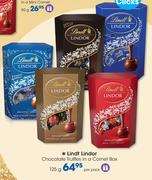 Lindt Lindor Chocolate Truffles in a Cornet Box-125gm Per Pack