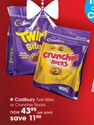 Cadbury Twirl Bites Or Crunchie Rocks-Per Pack