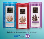D'licious Assorted Wafer Rolls-370g Each