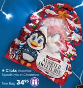 Clicks Assorted Sweets Mix In Christmas Tree Bag