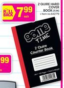 2 Quire Hard Cover Book (F/M)-Each