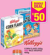 Kellogg's Corn Flakes 500g And Rice Krispies 400g