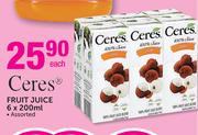 Ceres Fruit Juice Assorted-6x200ml Each