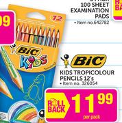 Bic Kids Tropicolour Pencils 12s-Per Pack