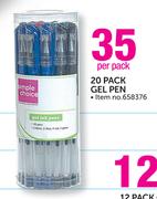 Simple Choice 20 Pack Gel Pen