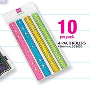 Simple Choice 4 Pack Rulers-Per Pack