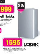 Logik 90Ltr Metallic Silver Bar Fridge
